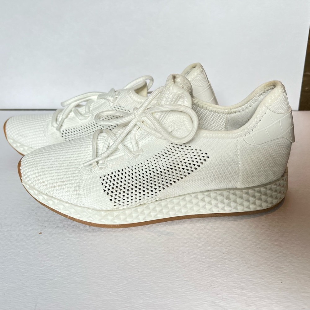 Worn once for a photoshoot, J Slides Urban Sport white sneakers, Womens size 8